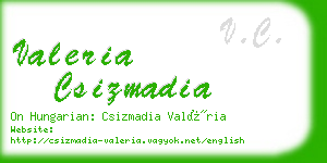 valeria csizmadia business card